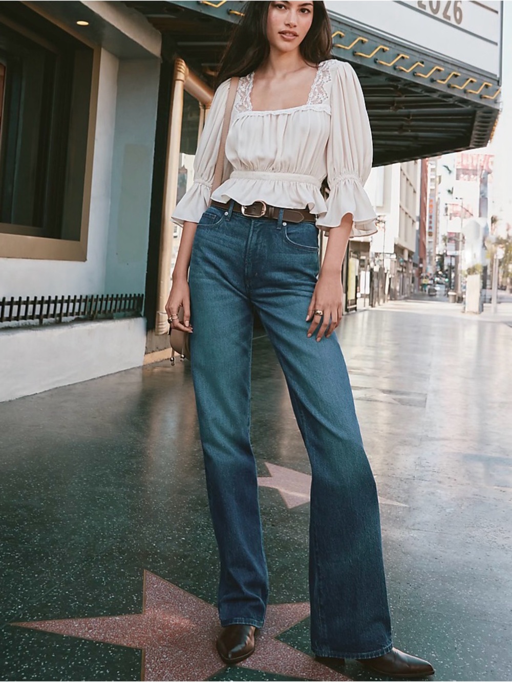 Loft Rivete Tall Mid rise Relaxed Straight Jeans